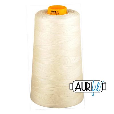 Aurifil Mako 40 wt 3-Ply Cotton Thread 3,280 yd Cone - Chalk