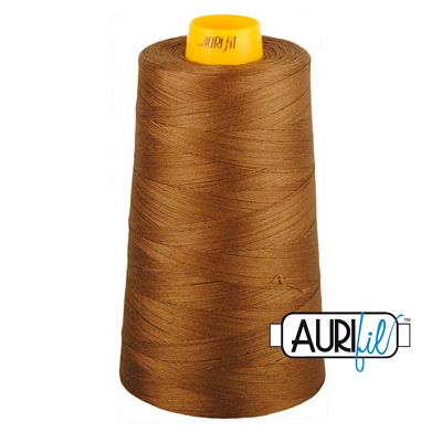 Aurifil Mako 40 wt 3-Ply Cotton Thread 3,280 yd Cone - Dark Antique Gold
