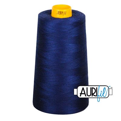 Aurifil Mako 40 wt 3-Ply Cotton Thread 3,280 yd Cone - Dark Navy
