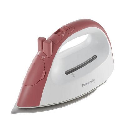 Panasonic Compact Cordless Steam Iron with Charging Station and Carry Case - Red