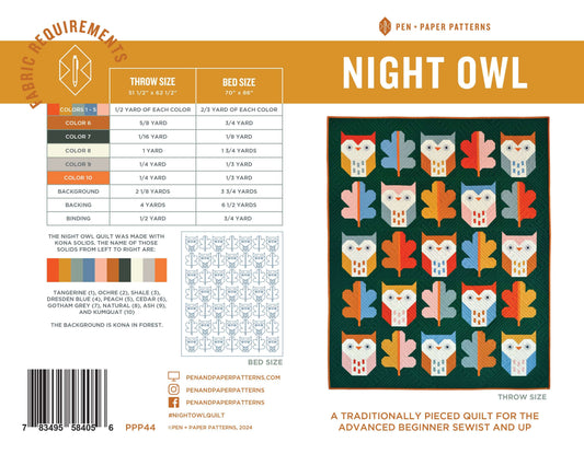 Night Owl Quilt Pattern