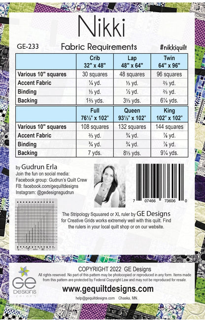 Nikki - 10" square Pattern 233