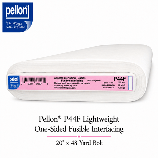 Pellon® P44F Lightweight One-Sided Fusible Interfacing 20" x 48 yard Bolt (White)