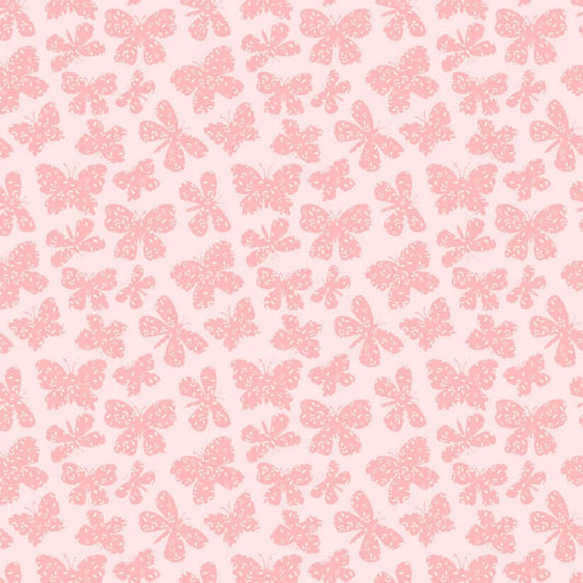 Painted Blossoms - Scattered Butterflies - Pink
