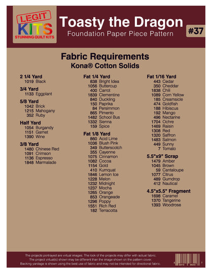 Toasty the Dragon Pattern