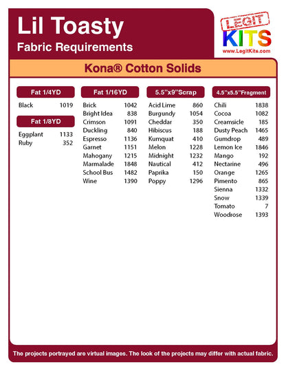 Lil Toasty Quilt Kit