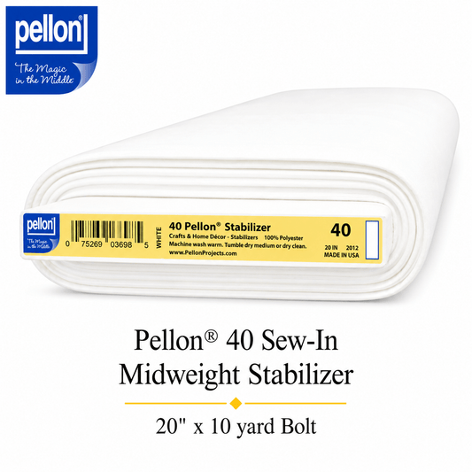 Pellon® 40 Sew-In Midweight Stabilizer 20" x 10 yard Bolt (White)