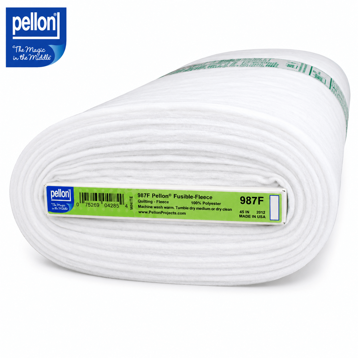 Pellon® 987F Fusible Fleece – 45" x 10 yard Bolt (White)