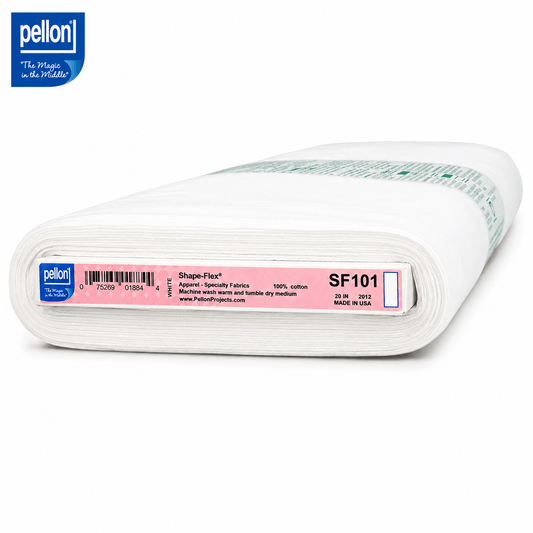 Pellon® SF101 Shape-Flex® Fusible Woven Cotton Interfacing – 20" x 10 Yard Bolt (White)