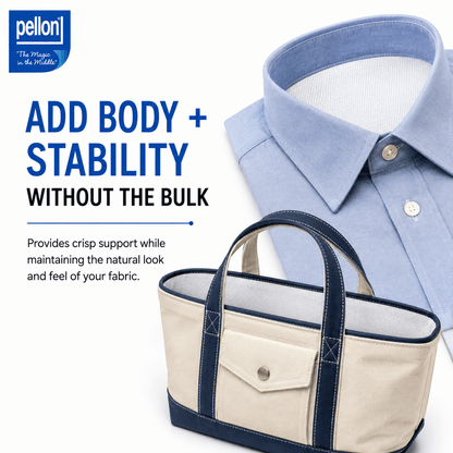 Pellon® SF101 Shape-Flex® Fusible Woven Cotton Interfacing – 20" x 10 Yard Bolt (White)