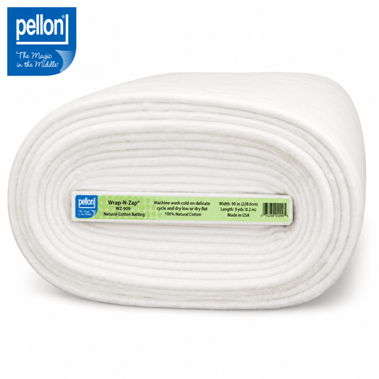 Pellon® Wrap-N-Zap® Microwaveable 100% Cotton Batting – 90" x 9 Yard Bolt