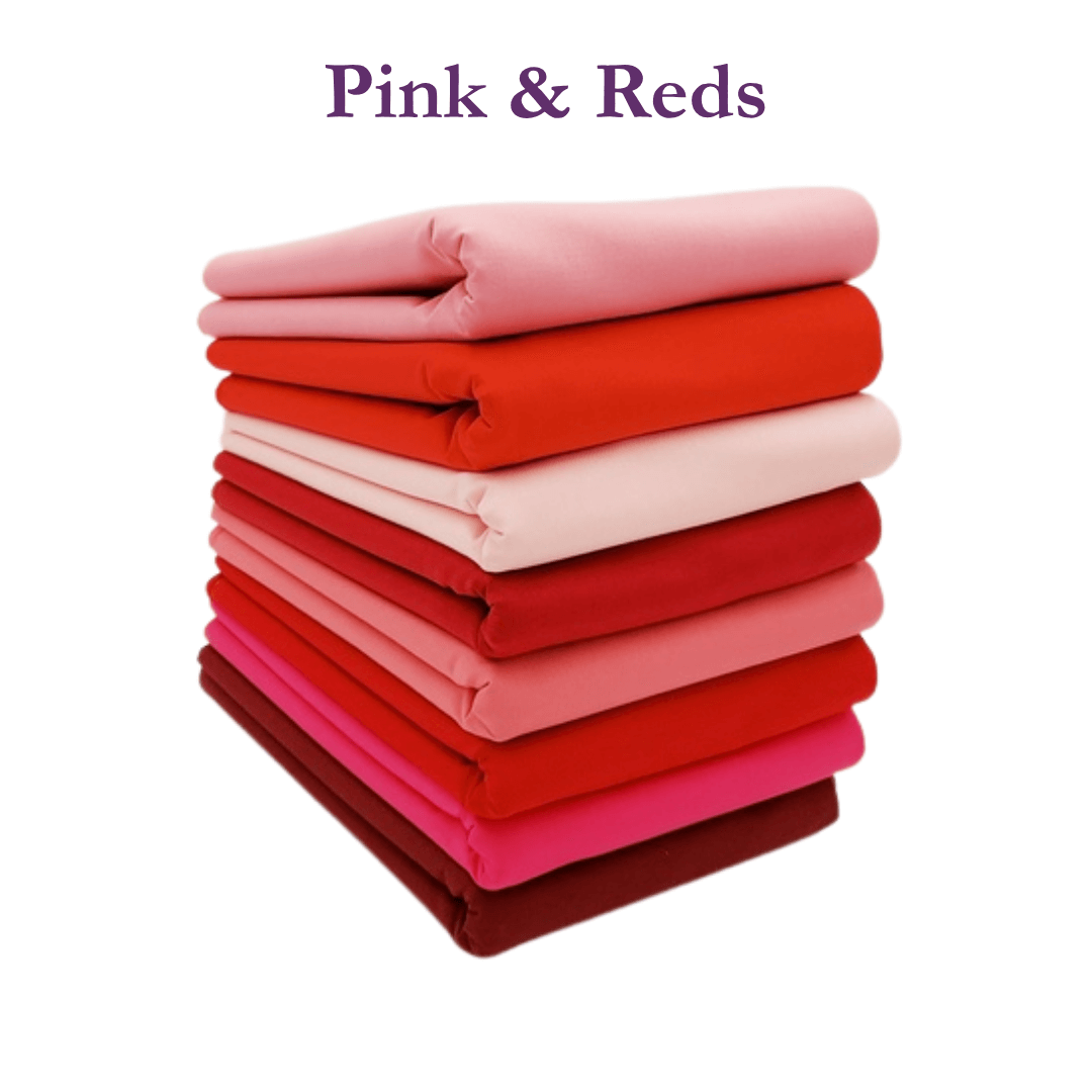 Supreme Solids - One Yard Bundle - 8 pack (Pink & Reds)