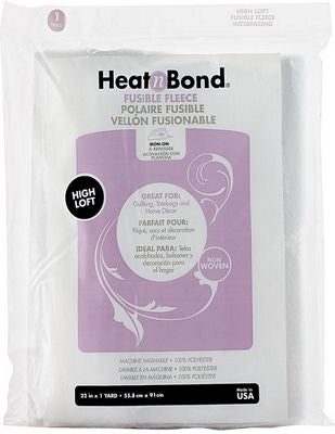 HeatnBond High Loft Fusible Fleece White 22 in x 1 yd