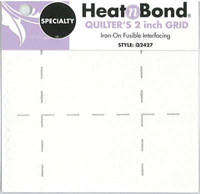 HeatnBond VersaGrid Fusible Interfacing with 2 in Grid White 48 in x 25 yd