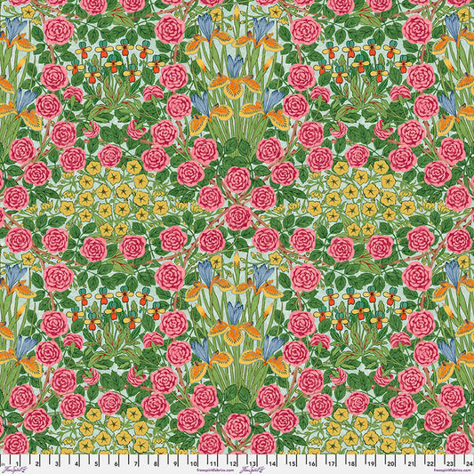 Campanula Seaglass Bedford Park 108" Cotton Wideback Fabric per yard