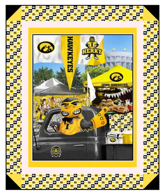 Iowa Hawkeyes - Tailgate Panel - Quilt Kit