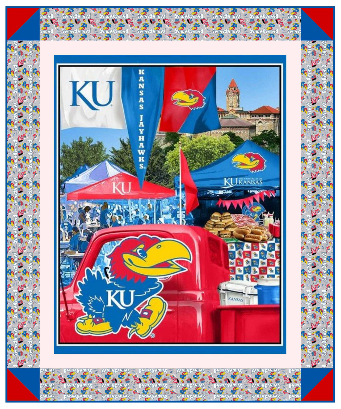 Kansas Jayhawks - Tailgate Panel - Quilt Kit