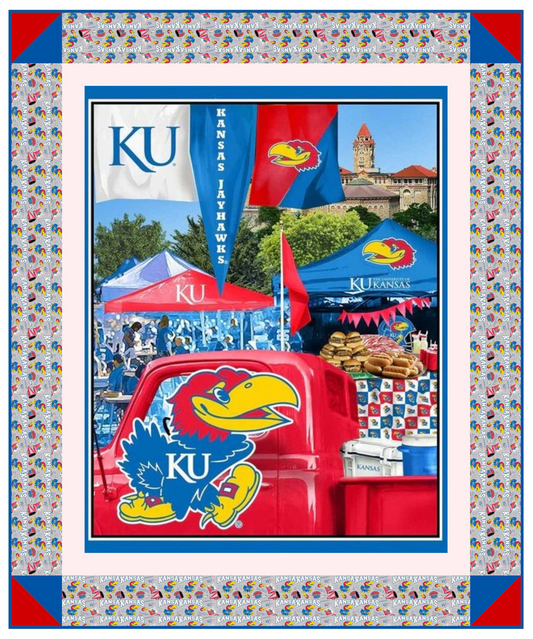 Kansas Jayhawks - Tailgate Panel - Quilt Kit