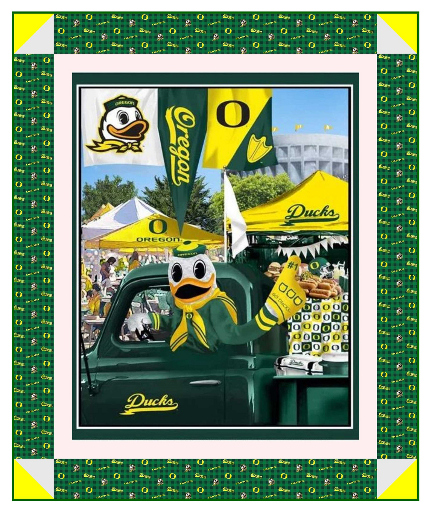 Oregon Ducks - Tailgate Panel - Quilt Kit