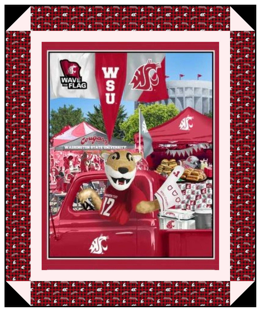 Washington State Cougars - Tailgate Panel - Quilt Kit