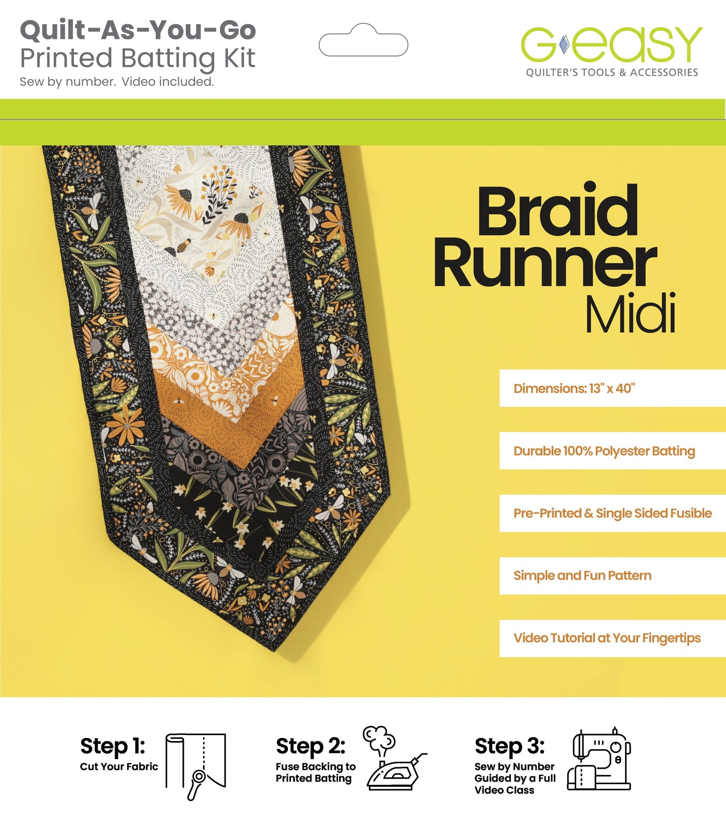 Quilt-As-You-Go Batting Kit - Braid Runner Midi