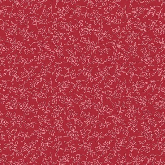 Cottage Florals - Dotted Blossom - Red