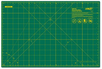 OLFA Double-Sided Self-Healing Cutting Mat Green 12 in x 18 in