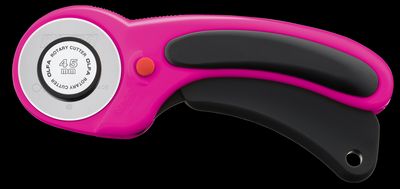 OLFA Ergonomic Rotary Cutter 45 mm Magenta with Endurance Blade