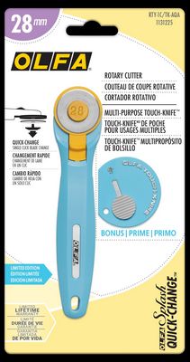 OLFA Quick-Change Rotary Cutter 28 mm Aqua