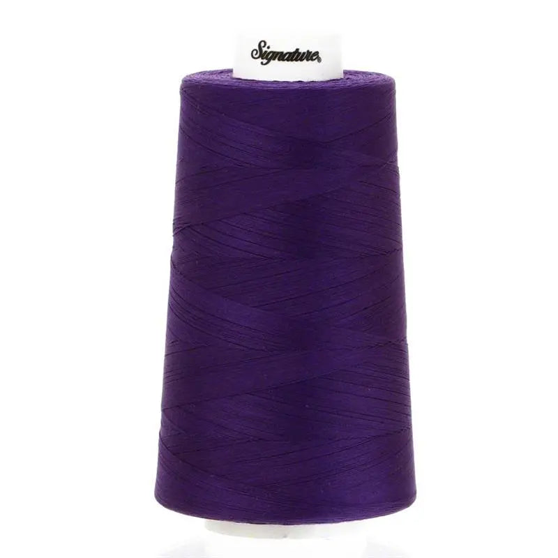 Signature 40 wt Cotton Quilting Thread 3,000 yd Cone - Purple Jewel