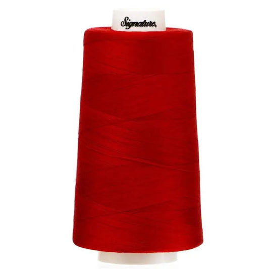 Signature 40 wt Cotton Quilting Thread 3,000 yd Cone - Holiday Red