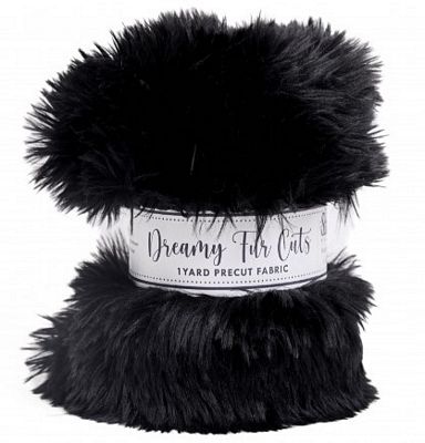 Dreamy Fur Precut 1 yd x 58/60 in - Black