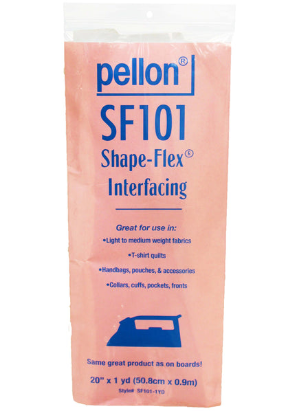 Pellon® SF101 Shape-Flex® Fusible Woven Cotton Interfacing – 20" x 1 Yard (White)