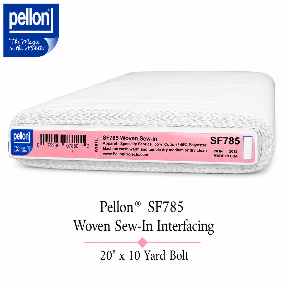Pellon® SF785 Woven Sew-In Interfacing 20" x 10 yard Bolt (White)