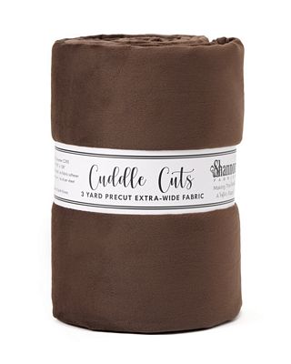 Solid Cuddle Wideback Cut 3 yd x 108/110 in - Brown