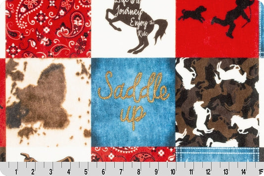 Saddle Up Digital Cuddle Natural 58/60" Fabric Per Yard