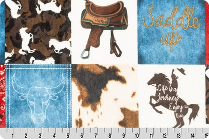 Saddle Up Digital Cuddle Natural 58/60" Fabric Per Yard