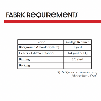 Linked Hearts Quilted Table Runner Pattern