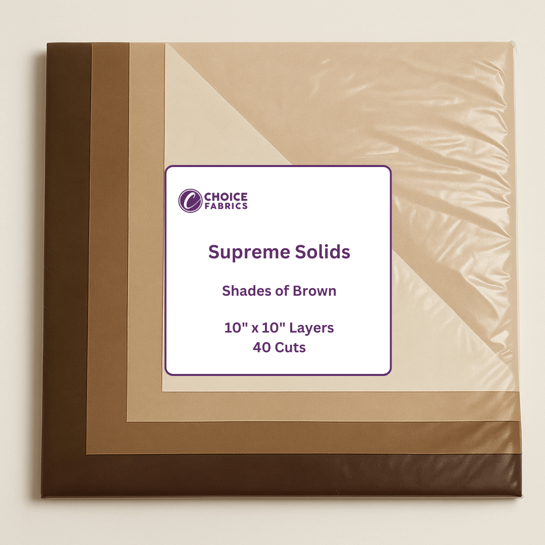 Supreme Solids - 10x10 Layers - Shades of Brown [40 cuts]