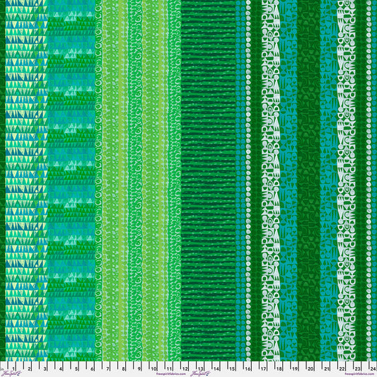 Stripes Sea Green Cotton 44"/45" Fabric Per Yard
