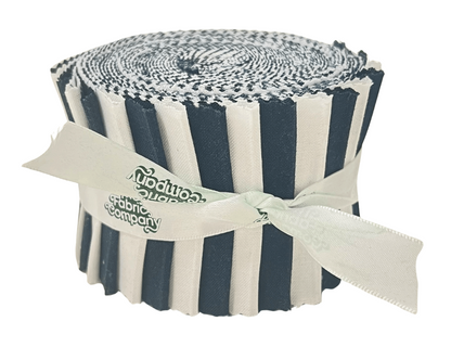 Supreme Solids - 2.5" Roll - Navy & White (20 cuts)