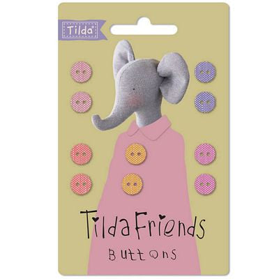 Tilda Friends Chambray Warm Colors 9mm Buttons