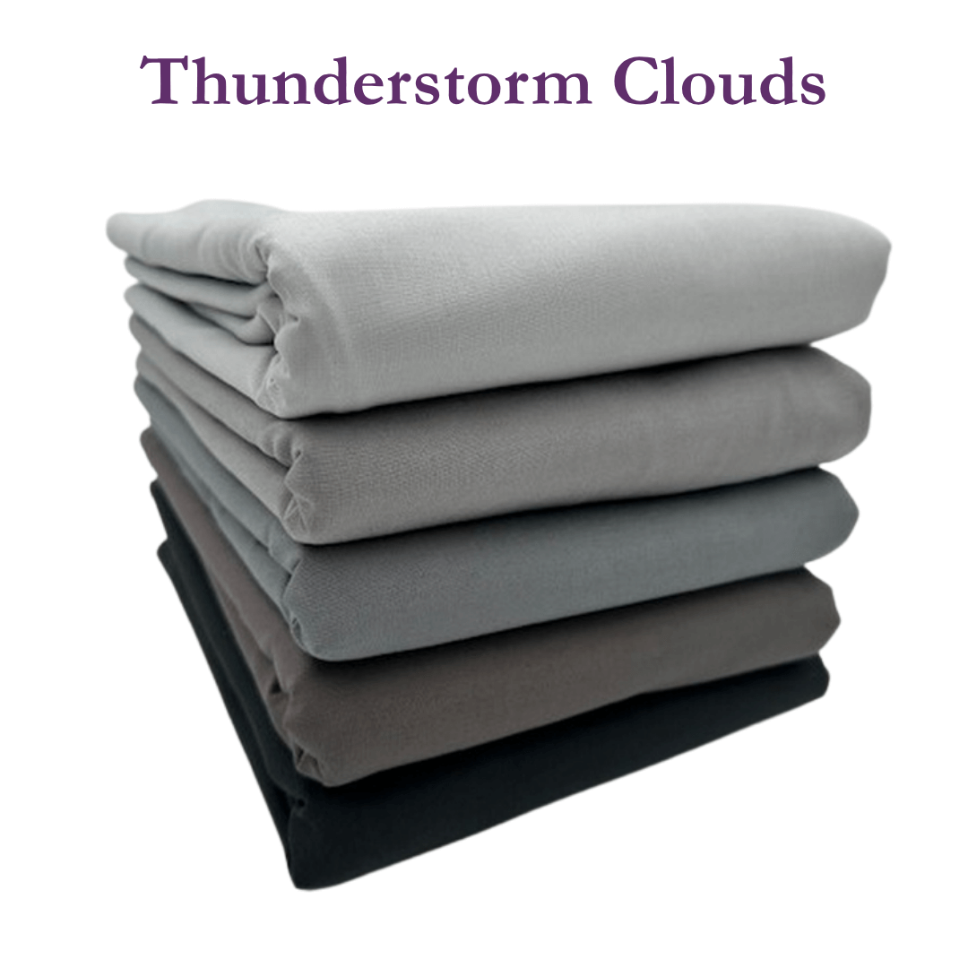 Supreme Solids - One Yard Bundle - 5 pack (Thunderstorm Clouds)
