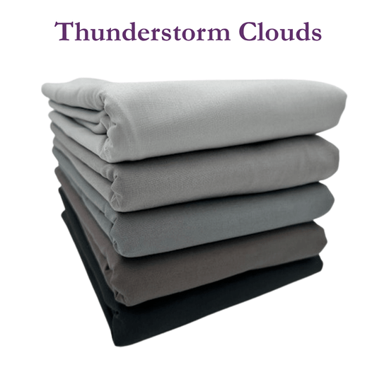 Supreme Solids - One Yard Bundle - 5 pack (Thunderstorm Clouds)