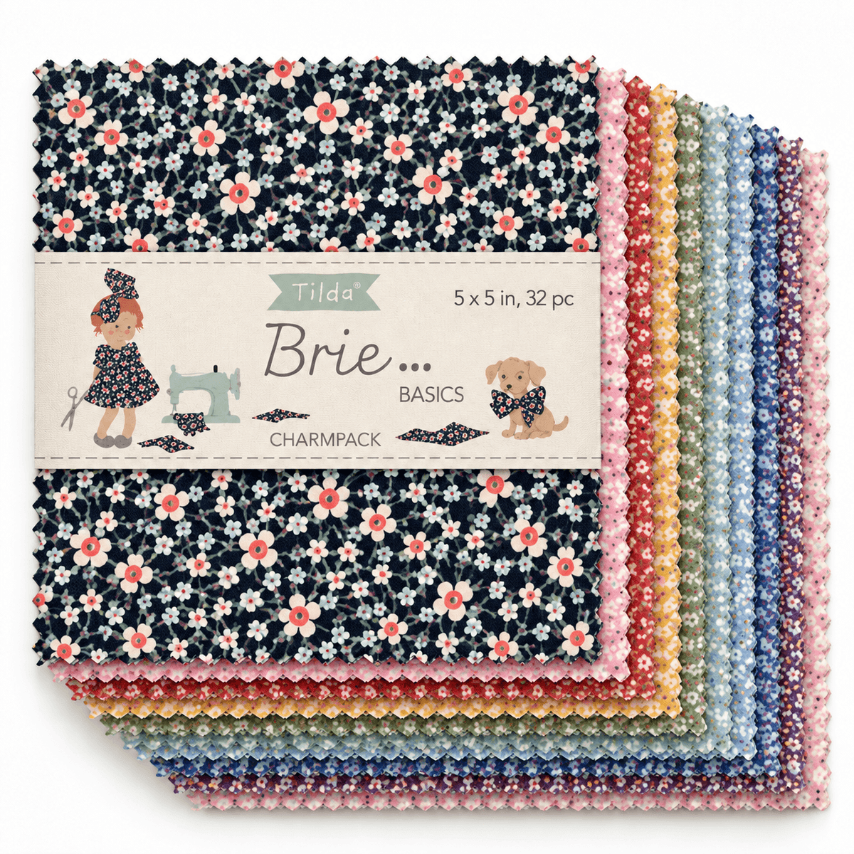 Tilda Brie Basics 5" Charm Pack