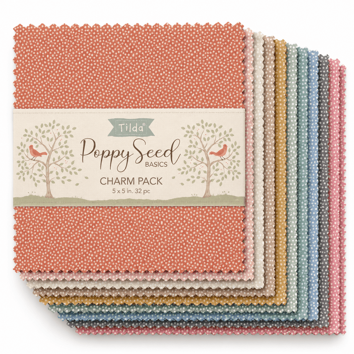 Tilda Poppy Seed 5" Charm Pack