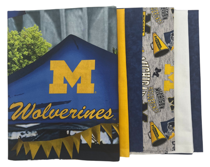 Michigan Wolverines - Tailgate Panel - Quilt Kit