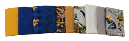 West Virginia Mountaineers - Fat Quarter Bundle - 20 pack (Gold & Blue)