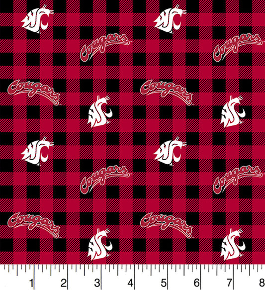 Washington State Cougars - Buffalo Plaid (3-Yard Pack)