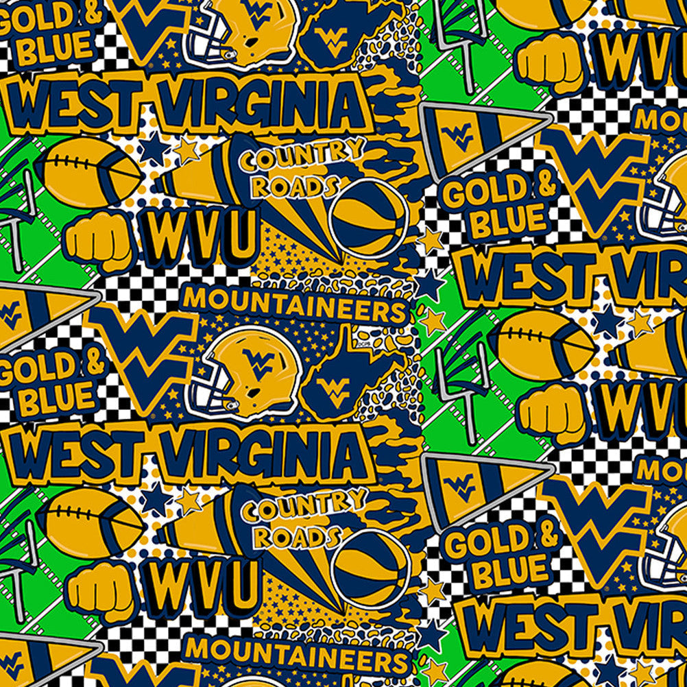 West Virginia Mountaineers - Pop Art (3-Yard Pack)